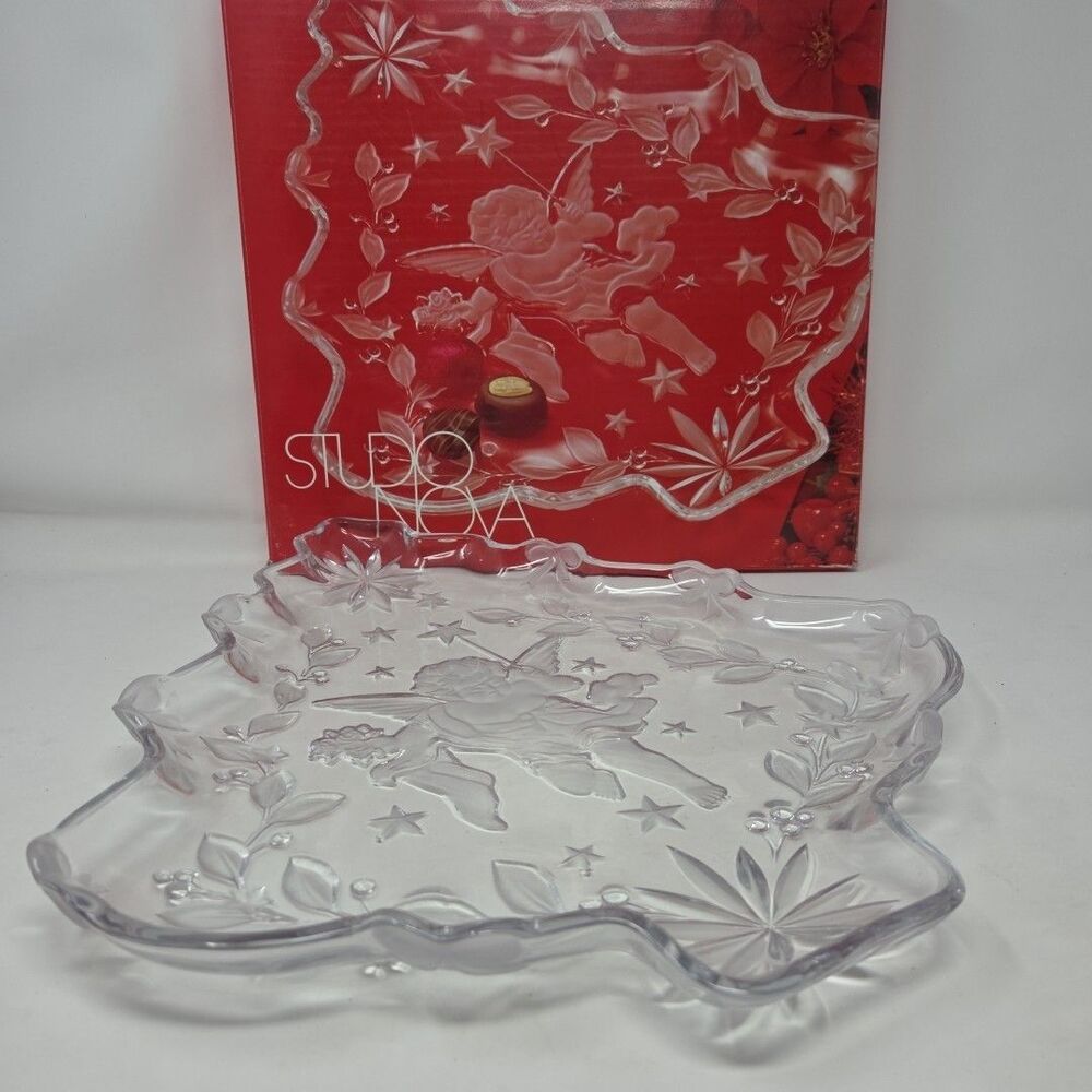 Platter Angel’s Wish Studio Nova 16” Christmas Tree Shape In Box